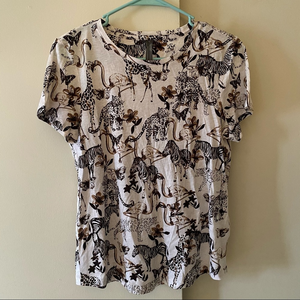 Anthropologie Safari Print Tee